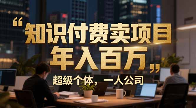 从0到年入百万:超级个体实战心得公开,个人IP×精准引流×成交系统全拆解-副业网