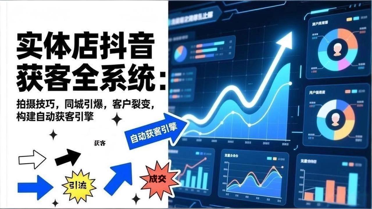 2026实体店抖音获客全系统：拍摄技巧，同城引爆，客户裂变，构建自动获客引擎-副业网