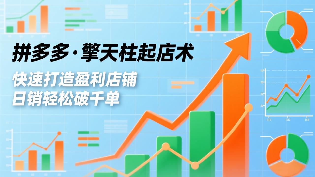拼多多·擎天柱起店术，爆流布局、利润起飞、不断流，快速打造盈利店铺，日销轻松破千单-副业网