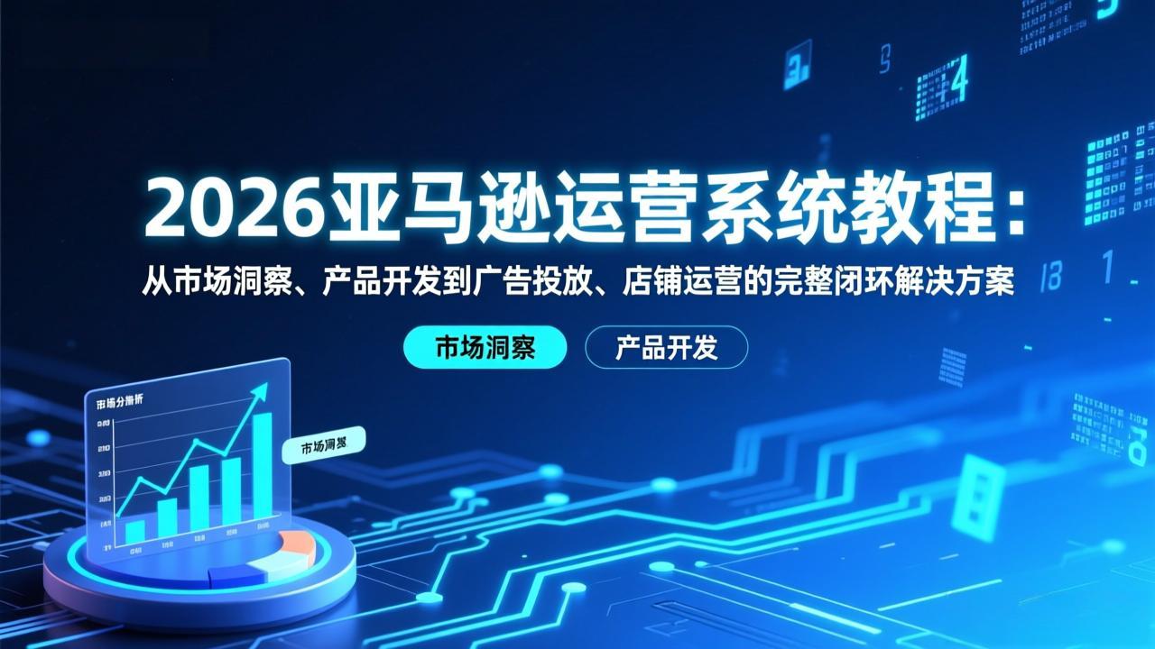 2026亚马逊运营系统教程:从市场洞察、产品开发到广告投放、店铺运营的完整闭环解决方案-副业网