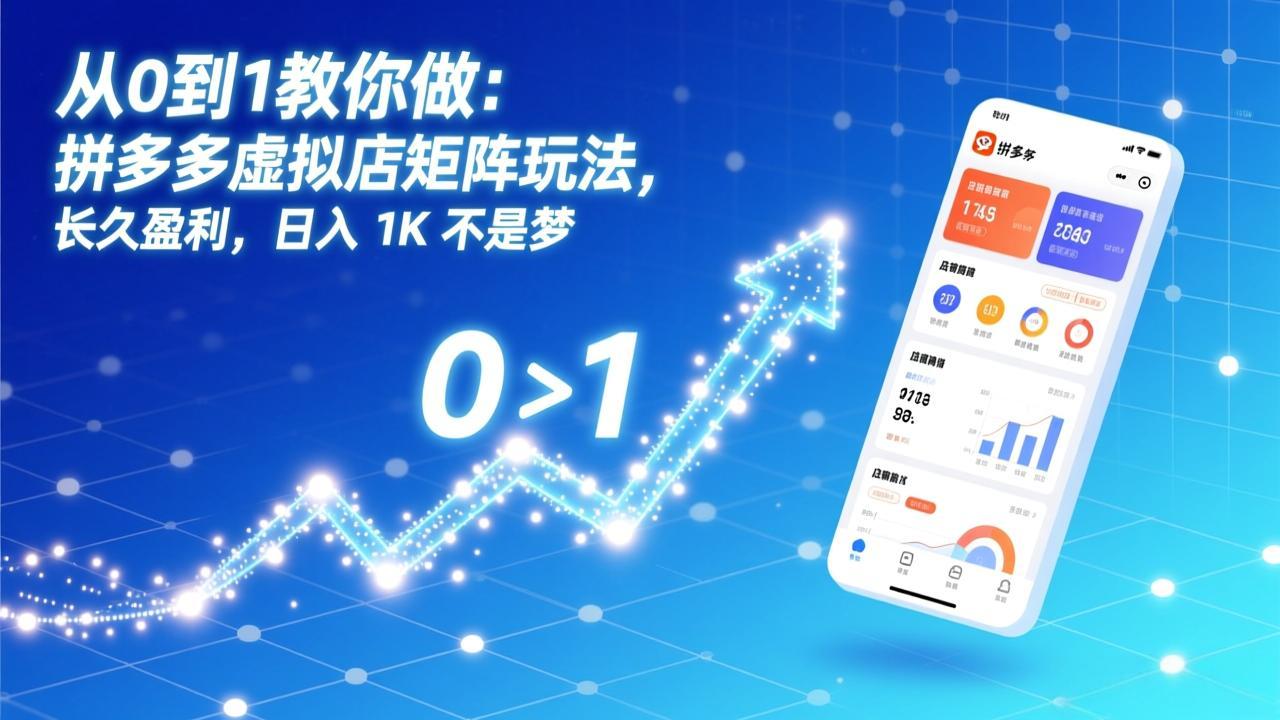 从0到1教你做:拼多多虚拟店矩阵玩法,长久盈利,日入 1K 不是梦-副业网