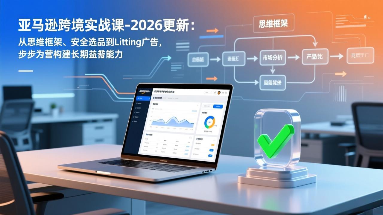亚马逊跨境实战课-2026更新:从思维框架、安全选品到Listing广告,步步为营构建长期盈利能力-副业网