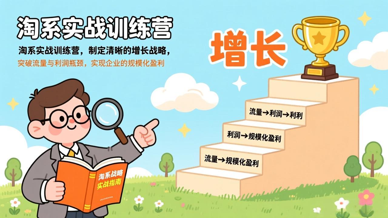 淘系实战训练营,制定清晰的增长战略,突破流量与利润瓶颈,实现企业的规模化盈利-副业网