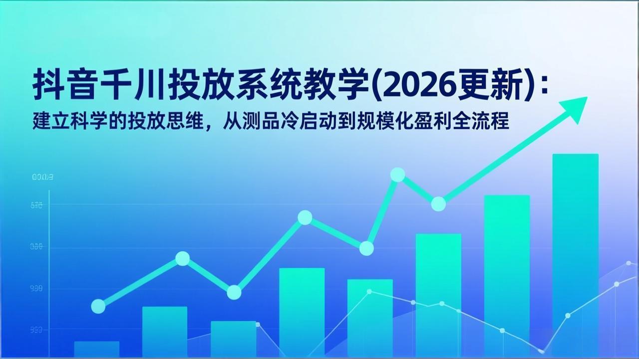 抖音千川投放系统教学(2026更新-副业网
