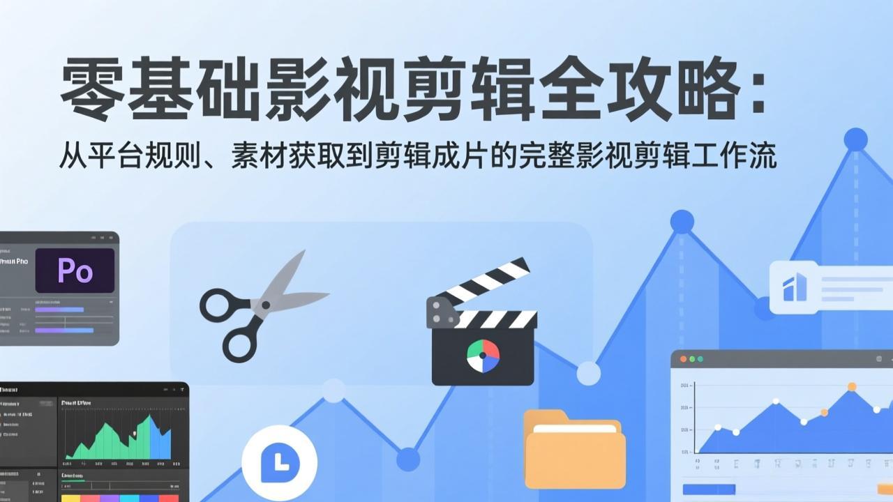 零基础影视剪辑全攻略：从平台规则、素材获取到剪辑成片的完整影视剪辑工作流-副业网