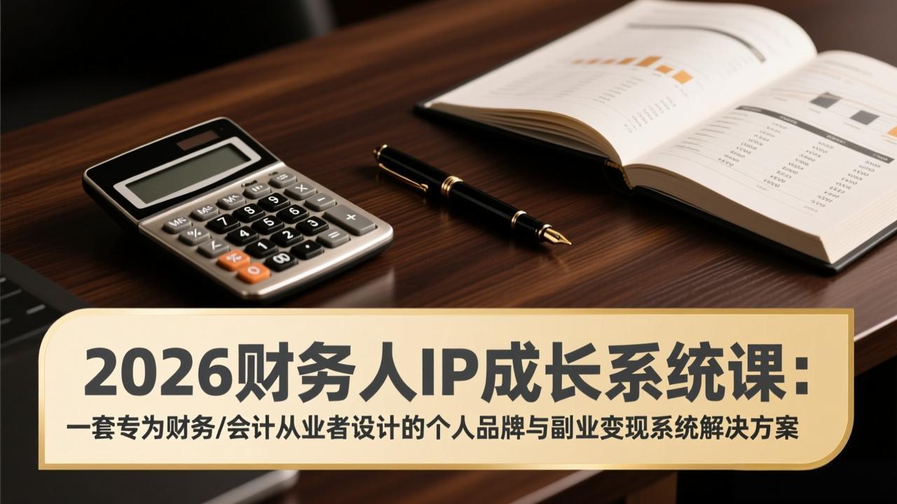 2026财务人IP成长系统课：一套专为财务/会计从业者设计的个人品牌与副业变现系统解决方案-副业网