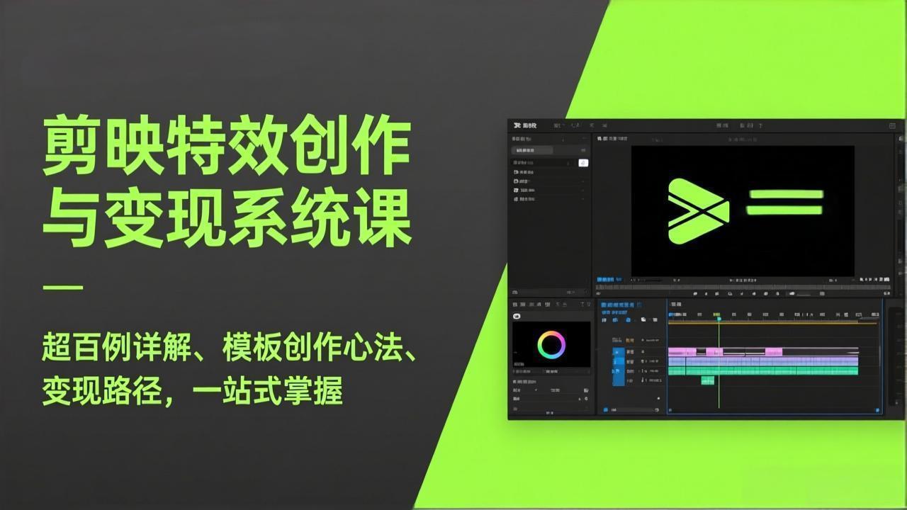 剪映特效创作与变现系统课，超百例详解、模板创作心法、变现路径，一站式掌握-副业网