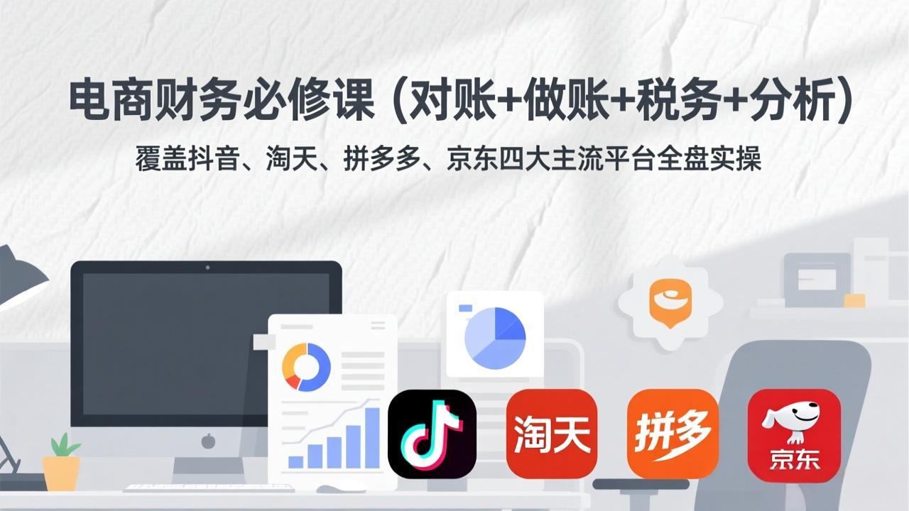 电商财务必修课(对账+做账+税务+分析-副业网