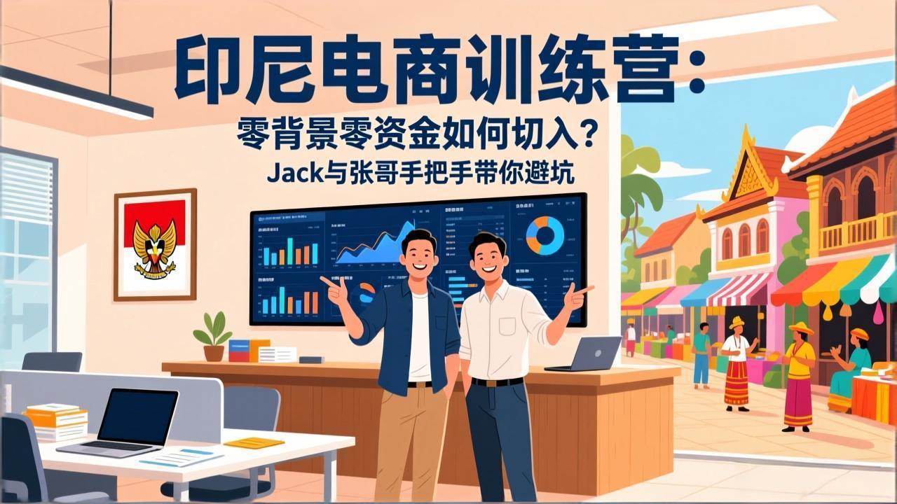 印尼电商训练营:零背景零资金如何切入?Jack与张哥手把手带你避坑-副业网