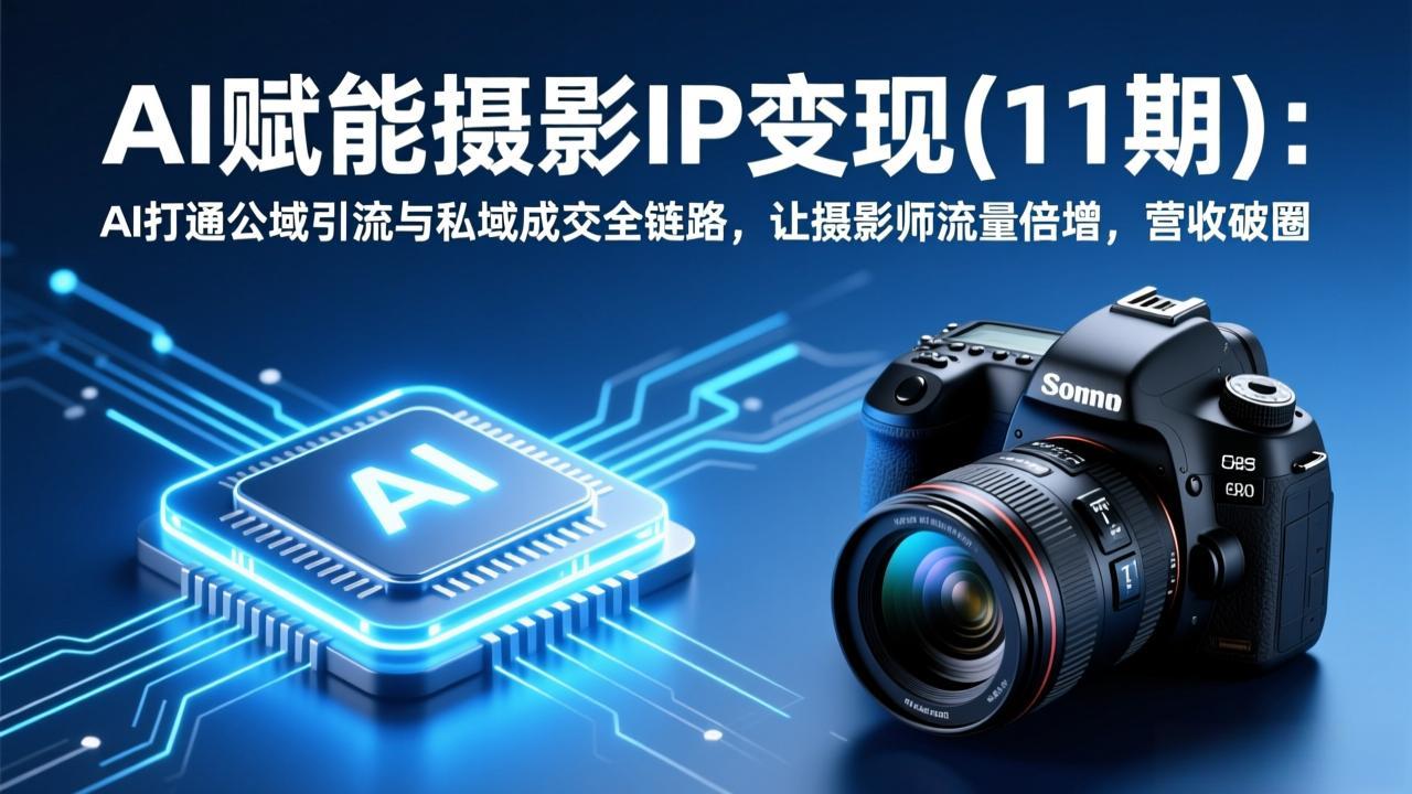 AI赋能摄影IP变现(11期-副业网