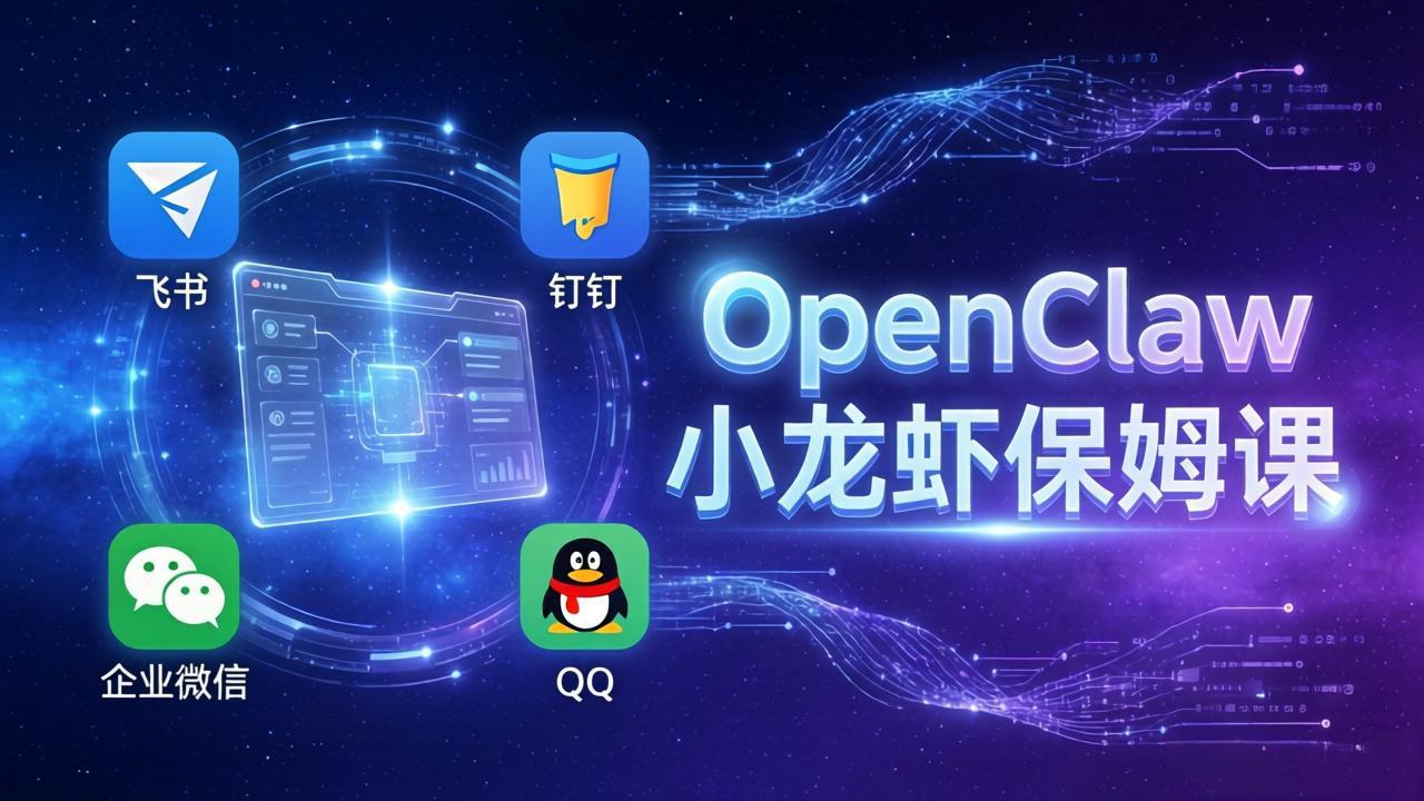 OpenClaw小龙虾保姆课: Windows/macOS/Linux/Docker全系统安装,飞书+钉钉+企业微信+QQ 全接入-副业网