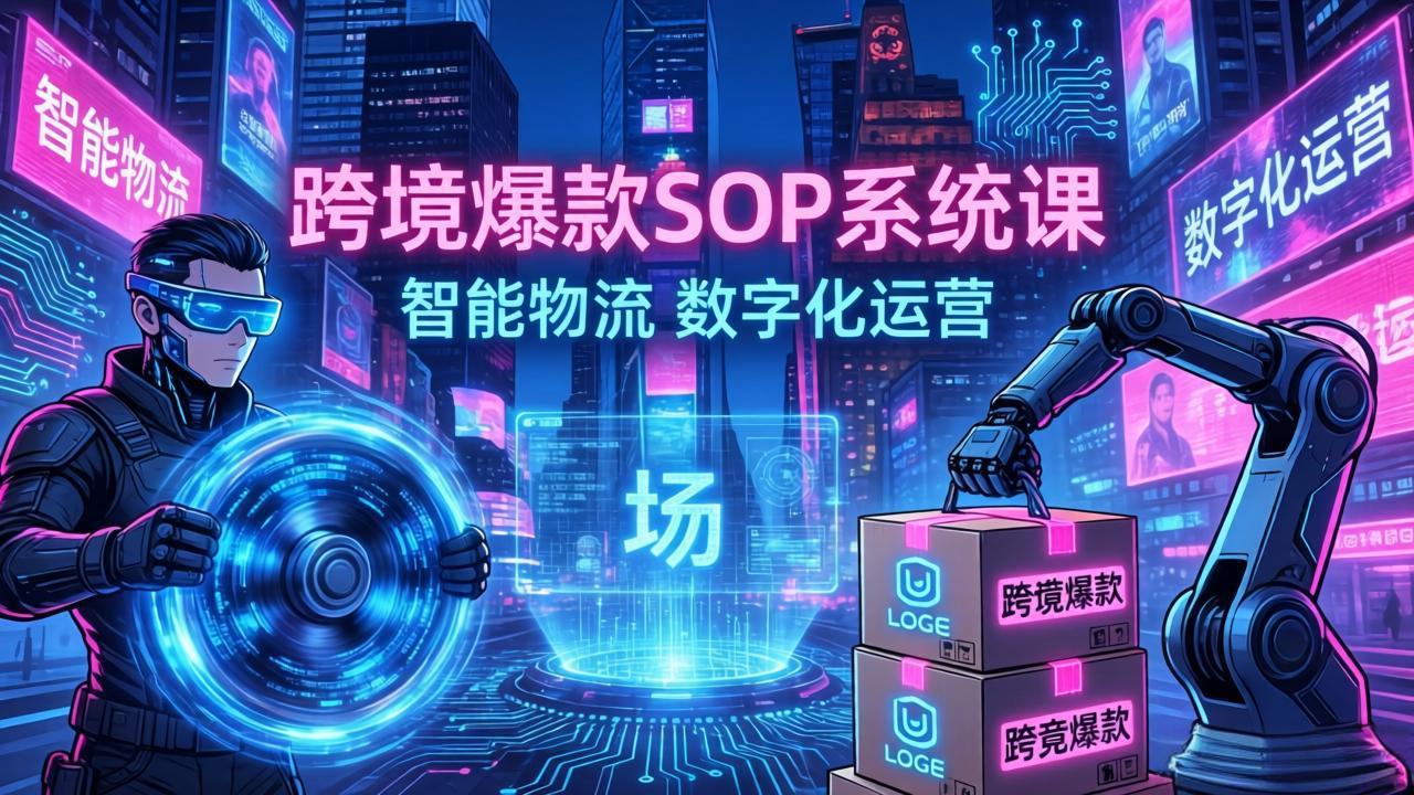跨境爆款SOP系统课,“内容飞轮+精准投放+AI自动化”为核心,拆解“人×货×场”黄金公式-副业网