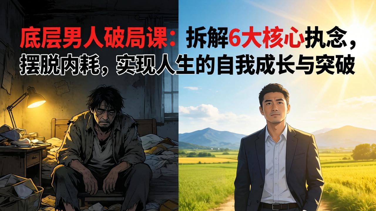 付费文章:底层男人破局课:拆解 6 大核心执念,摆脱内耗,实现人生的自我成长与突破-副业网