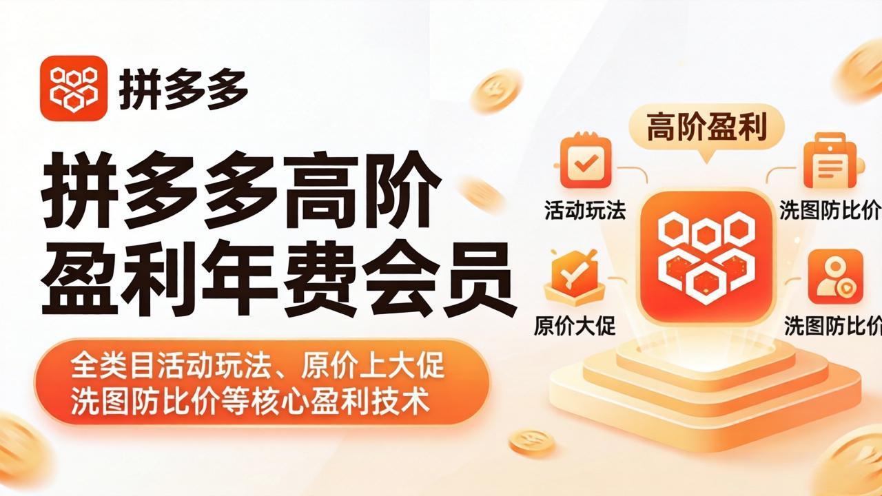 拼多多高阶盈利年费会员(更新4月-副业网