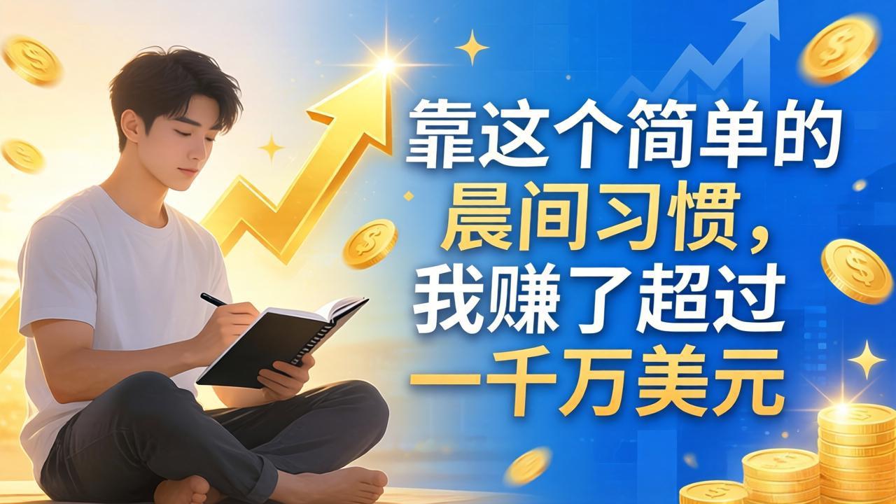 付费文章:靠这个简单的晨间习惯,我赚了超过一千万美元-副业网
