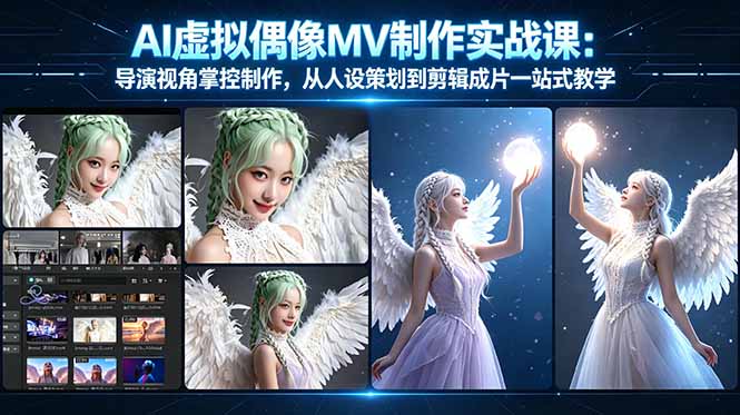 AI虚拟偶像MV制作实战教学:导演视角掌控制作,从人设策划到剪辑成片一站式教学-副业网