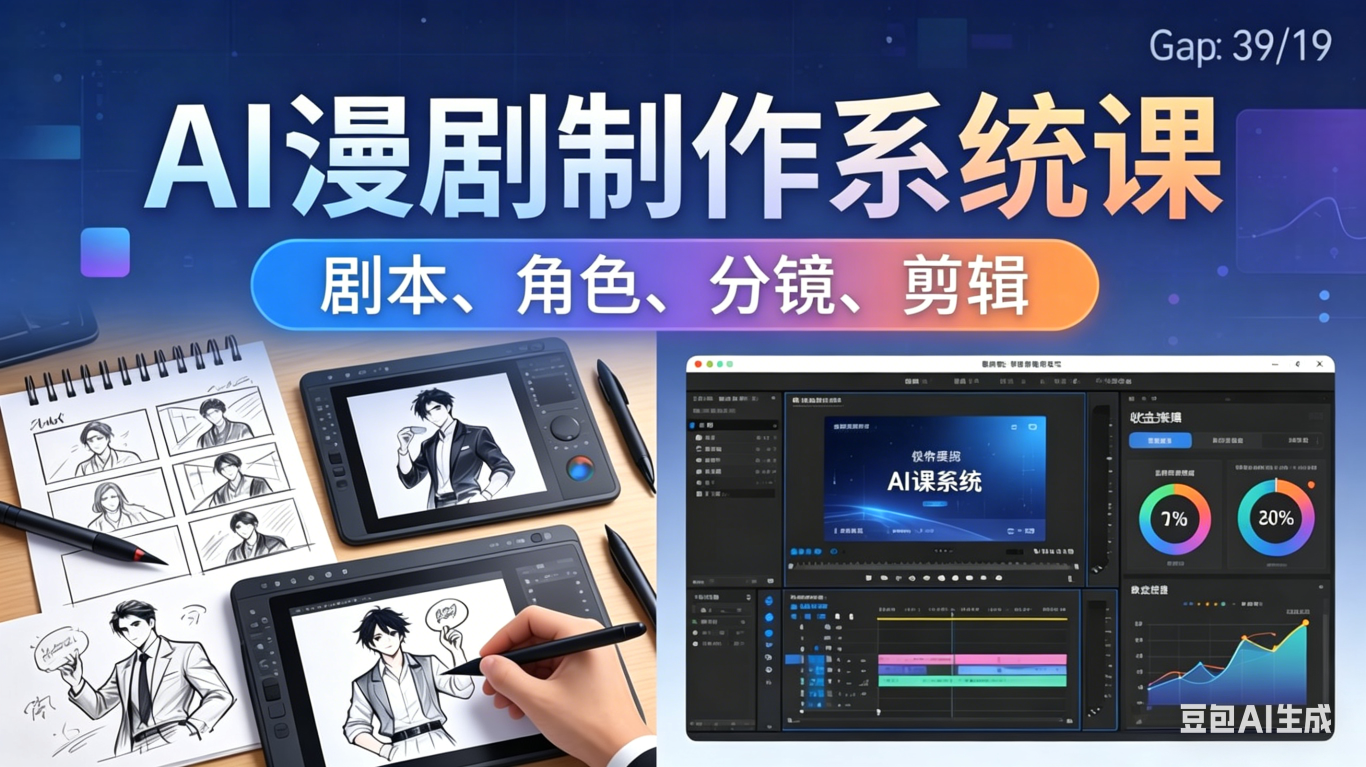 AI漫剧制作系统课:0基础从0到1学会AI制作,掌握剧本、角色、分镜、剪辑全套技能,轻松做号变现-副业网