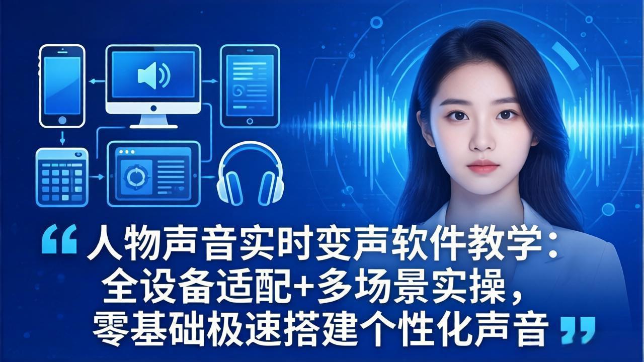 人物声音实时变声软件教学:全设备适配+多场景实操,零基础极速搭建个性化声音-副业网