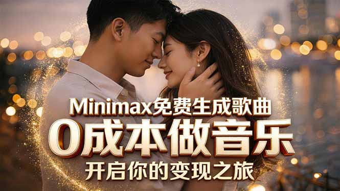Minimax免费生成歌曲实测!0成本做音乐,说唱流行Lofi一键生成-副业网