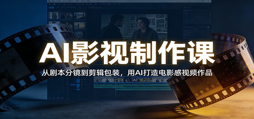 AI影视制作课:从剧本分镜到剪辑包装,用AI打造电影感视频作品-副业网