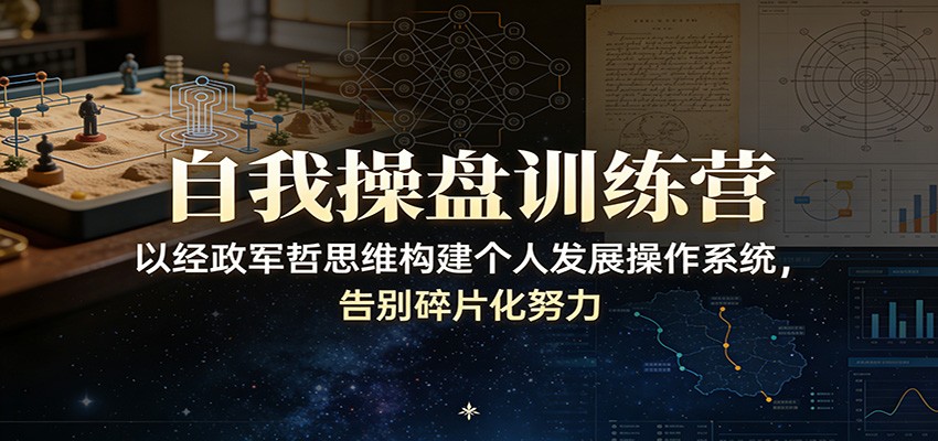 自我操盘训练营:以经政军哲思维构建个人发展操作系统,告别碎片化努力-副业网