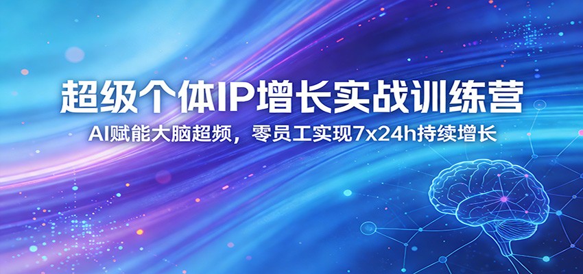 超级个体IP增长实战训练营:AI赋能大脑超频,零员工实现7x24h持续增长(更新)-副业网