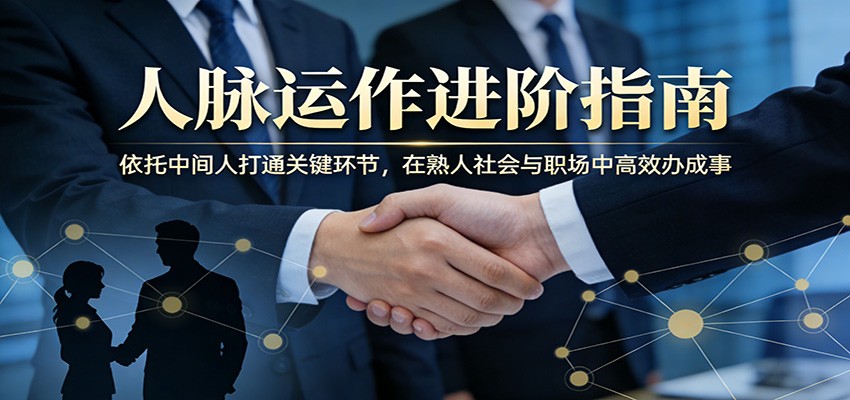 付费文章:人脉运作进阶指南,依托中间人打通关键环节,在熟人社会与职场中高效办成事-副业网