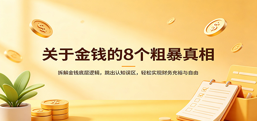 关于金钱的8个粗暴真相：拆解金钱底层逻辑，跳出认知误区，轻松实现财务充裕与自由-副业网