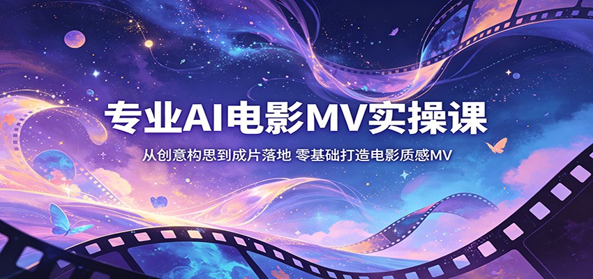 专业AI电影MV实操课:从创意构思到成片落地,零基础打造电影质感MV-副业网