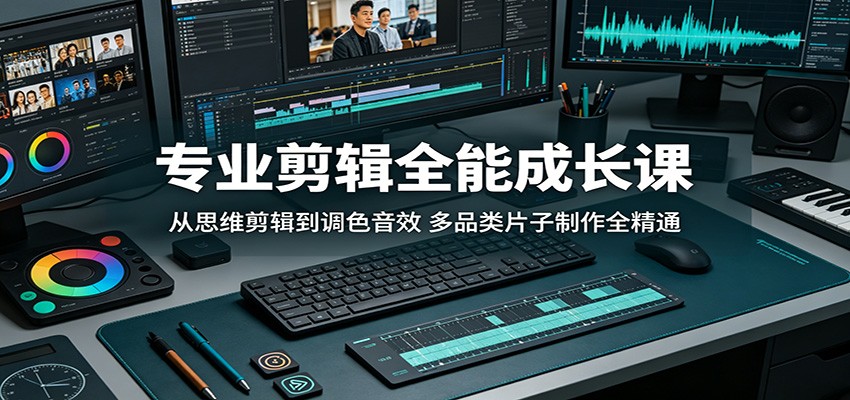 专业剪辑全能成长课:从思维剪辑到调色音效,多品类片子制作全精通-副业网