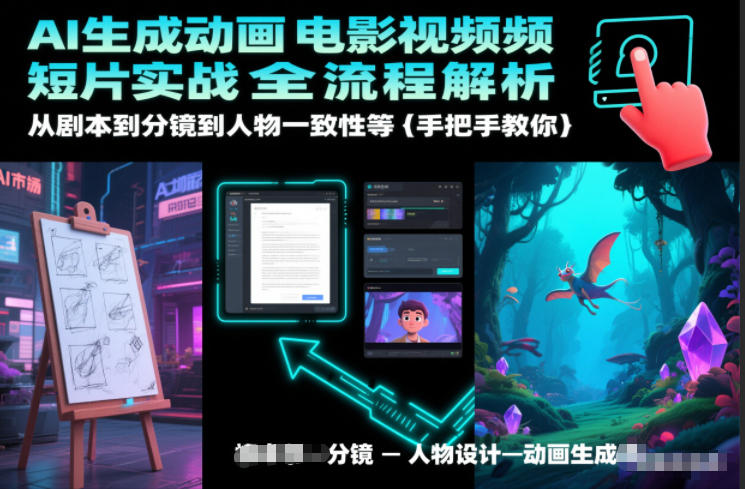 AI生成动画电影视频短片实战全流程解析,从剧本到分镜到人物一致性等手把手教你-副业网