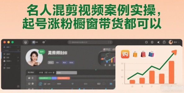 名人混剪视频案例实操，起号涨粉橱窗带货都可以-副业网