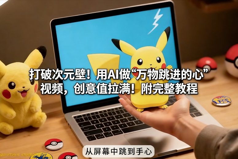 打破次元壁!用AI做【万物跳进手心】视频,创意值拉满!附完整教程-副业网
