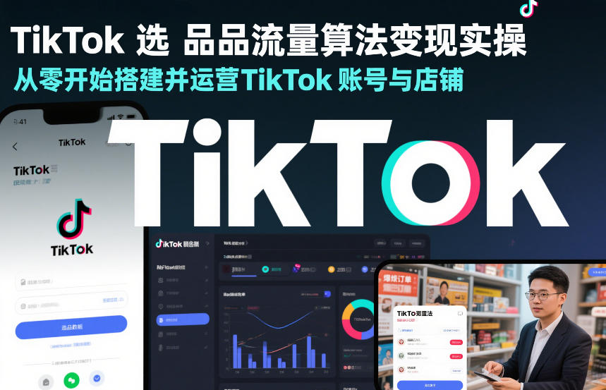 TikTok选品流量算法变现实操,从零开始搭建并运营TikTok账号与店铺-副业网