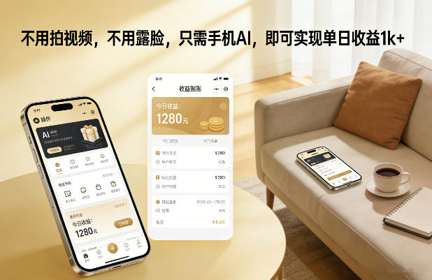 不用拍视频,不用露脸,只需手机AI,即可实现单日收益1k+【揭秘】-副业网