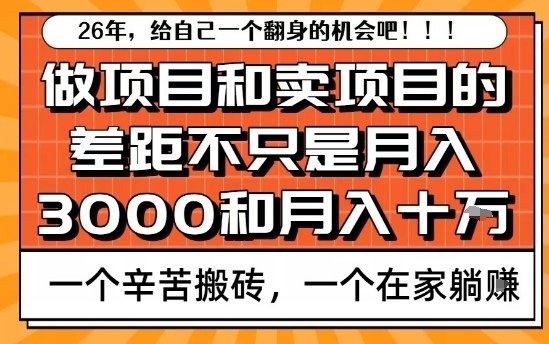 为什么卖项目能轻松月入10个W,而做项目却真正賺不到什么钱?原因竟然是这个!【揭秘】-副业网