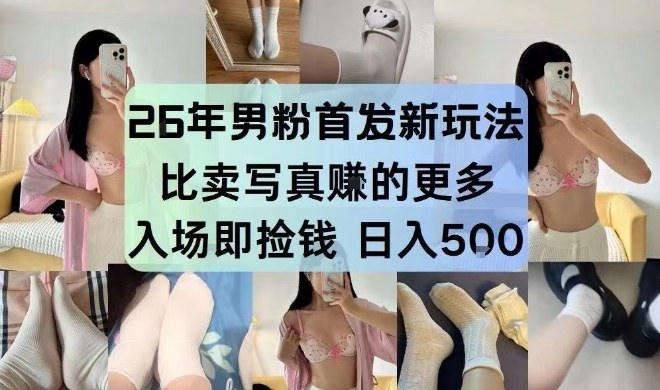 26年男粉首发最新3.0玩法,独此一家,比卖写真賺的更多,入场即捡钱,日入5张【揭秘】-副业网