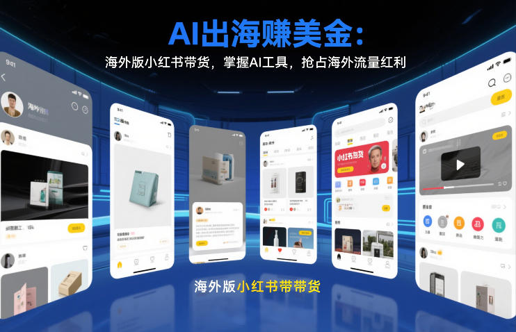 AI出海賺美金:海外版小红书带货,掌握AI工具,抢占海外流量红利(更新2026)-副业网