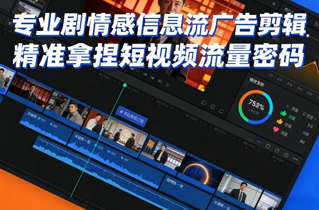 专业剧情感信息流广告剪辑,精准拿捏短视频流量密码-副业网