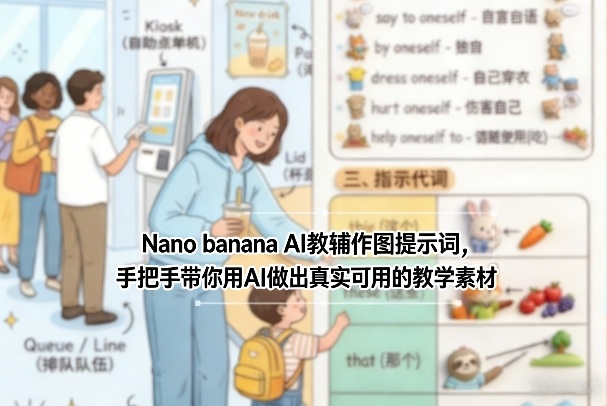 Nano banana AI教辅作图提示词，手把手带你用AI做出真实可用的教学素材-副业网