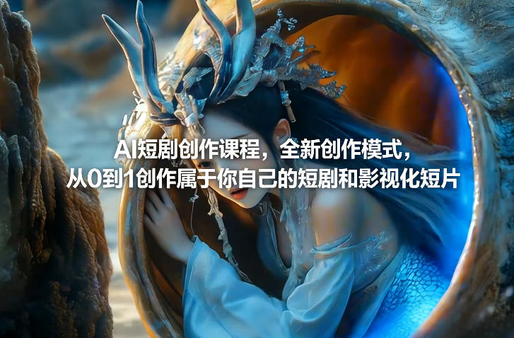 AI短剧创作课程,全新创作模式,从0到1创作属于你自己的短剧和影视化短片-副业网