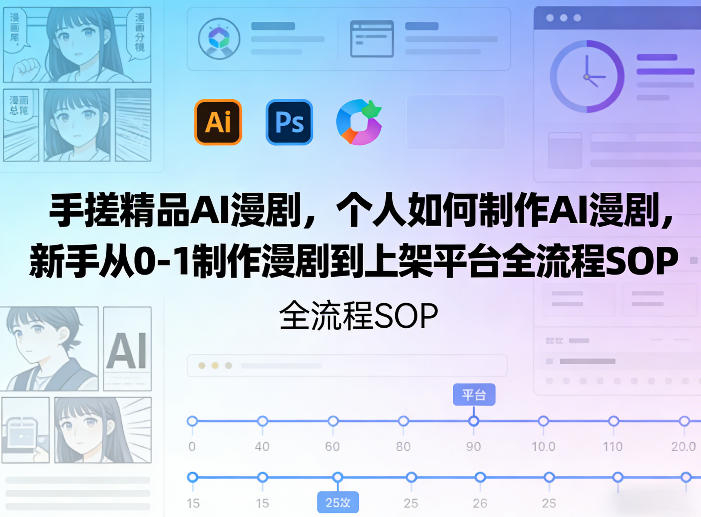 手搓精品AI漫剧,个人如何制作AI漫剧,新手从0-1制作漫剧到上架平台全流程SOP-副业网