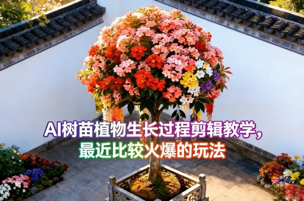 AI树苗植物生长过程剪辑教学,最近比较火爆的玩法-副业网