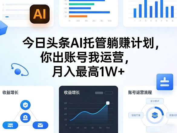 今日头条AI托管躺賺计划,你出账号我运营,月入最高1W+【揭秘】-副业网