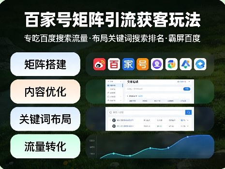 百家号矩阵引流获客玩法,专吃百度搜索流量,布局关键词搜索排名,霸屏百度-副业网