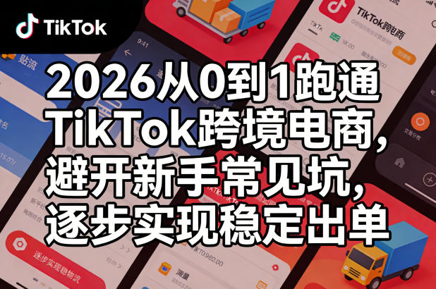 2026从0到1跑通TikTok跨境电商,避开新手常见坑,逐步实现稳定出单-副业网
