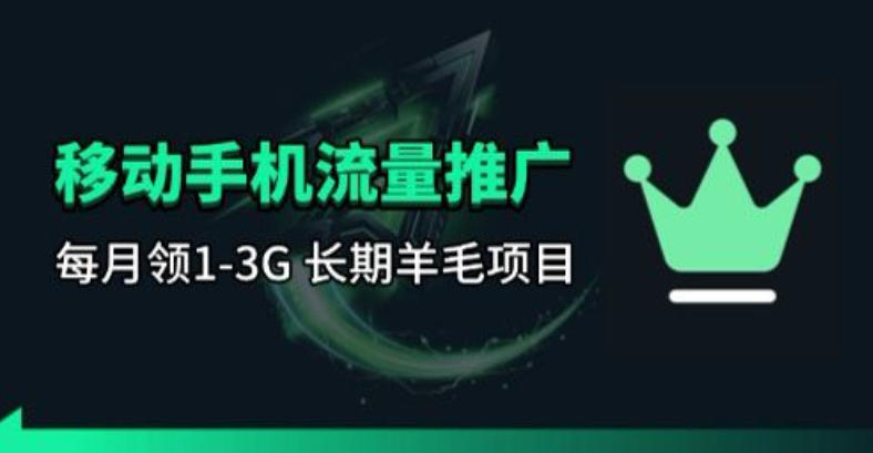 手机流量领取推广_每月一轮,刚需类的长期项目-副业网