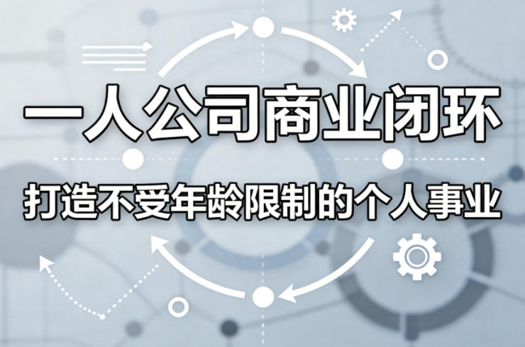 一人公司商业闭环，打造一份不受年龄限制的个人事业-副业网