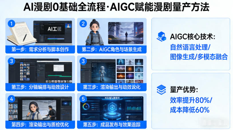 AI漫剧0基础全流程,快速掌握AIGC赋能的漫剧量产方法-副业网