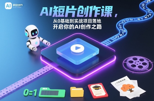 AI短片创作课,从0基础到实战项目落地,开启你的AI创作之路(更新0411)-副业网